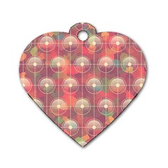 Colorful Background Abstract Dog Tag Heart (one Side)