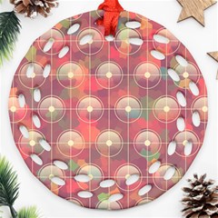 Colorful Background Abstract Round Filigree Ornament (two Sides)