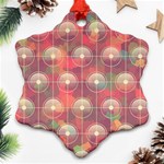 Colorful Background Abstract Snowflake Ornament (Two Sides) Front