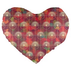 Colorful Background Abstract Large 19  Premium Heart Shape Cushions