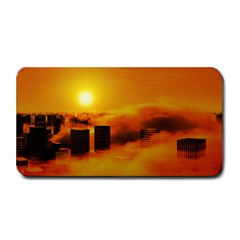 City Sun Clouds Smog Sky Yellow Medium Bar Mats