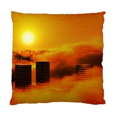 City Sun Clouds Smog Sky Yellow Standard Cushion Case (two Sides)