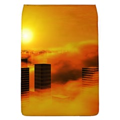 City Sun Clouds Smog Sky Yellow Removable Flap Cover (l) by HermanTelo