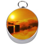 City Sun Clouds Smog Sky Yellow Silver Compasses Front