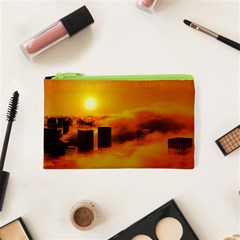 City Sun Clouds Smog Sky Yellow Cosmetic Bag (xs)