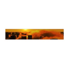 City Sun Clouds Smog Sky Yellow Flano Scarf (mini)