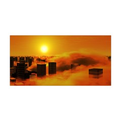 City Sun Clouds Smog Sky Yellow Yoga Headband