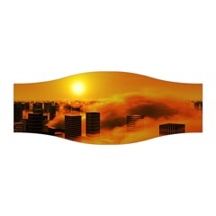 City Sun Clouds Smog Sky Yellow Stretchable Headband