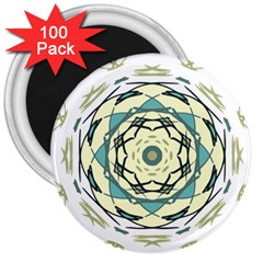 Circle Vector Background Abstract 3  Magnets (100 Pack)