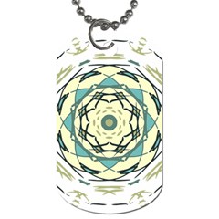 Circle Vector Background Abstract Dog Tag (two Sides)