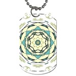 Circle Vector Background Abstract Dog Tag (Two Sides) Front