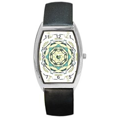 Circle Vector Background Abstract Barrel Style Metal Watch by HermanTelo