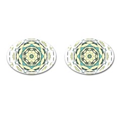 Circle Vector Background Abstract Cufflinks (oval) by HermanTelo