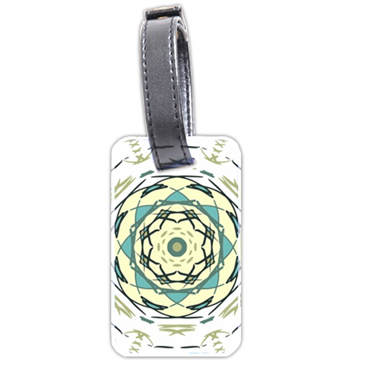 Circle Vector Background Abstract Luggage Tag (two sides)