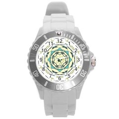 Circle Vector Background Abstract Round Plastic Sport Watch (l)