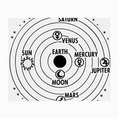 Earth Geocentric Jupiter Mars Small Glasses Cloth (2 Sides)