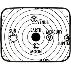 Earth Geocentric Jupiter Mars Double Sided Fleece Blanket (mini) 