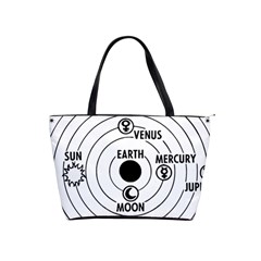 Earth Geocentric Jupiter Mars Classic Shoulder Handbag