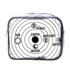 Earth Geocentric Jupiter Mars Mini Toiletries Bag (one Side) by HermanTelo