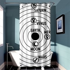 Earth Geocentric Jupiter Mars Shower Curtain 36  X 72  (stall)  by HermanTelo