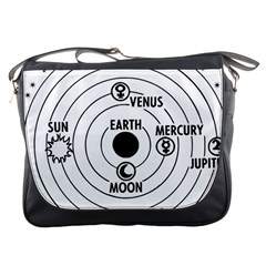 Earth Geocentric Jupiter Mars Messenger Bag by HermanTelo