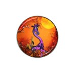 Funny Giraffe In The Night Hat Clip Ball Marker Front