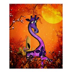 Funny Giraffe In The Night Shower Curtain 60  X 72  (medium) 