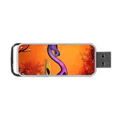 Funny Giraffe In The Night Portable Usb Flash (one Side) by FantasyWorld7