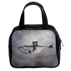 Awesome Whale In The Sky Classic Handbag (two Sides) by FantasyWorld7