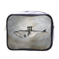 Awesome Whale In The Sky Mini Toiletries Bag (one Side) by FantasyWorld7