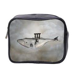 Awesome Whale In The Sky Mini Toiletries Bag (two Sides) by FantasyWorld7