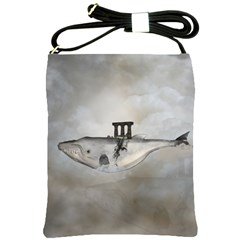 Awesome Whale In The Sky Shoulder Sling Bag by FantasyWorld7