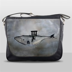 Awesome Whale In The Sky Messenger Bag by FantasyWorld7