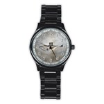 Awesome Whale In The Sky Stainless Steel Round Watch Front