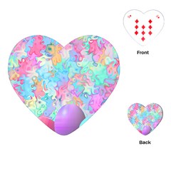 Eggs Happy Easter Rainbow Playing Cards (heart) by HermanTelo