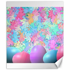 Eggs Happy Easter Rainbow Canvas 8  X 10  by HermanTelo