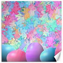 Eggs Happy Easter Rainbow Canvas 12  X 12  by HermanTelo