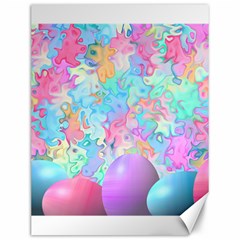 Eggs Happy Easter Rainbow Canvas 12  X 16  by HermanTelo