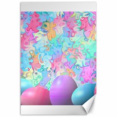 Eggs Happy Easter Rainbow Canvas 24  X 36  by HermanTelo