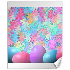 Eggs Happy Easter Rainbow Canvas 11  X 14  by HermanTelo