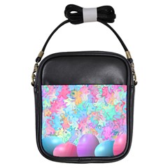 Eggs Happy Easter Rainbow Girls Sling Bag