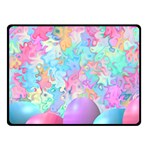 Eggs Happy Easter Rainbow Fleece Blanket (Small) 50 x40  Blanket Front