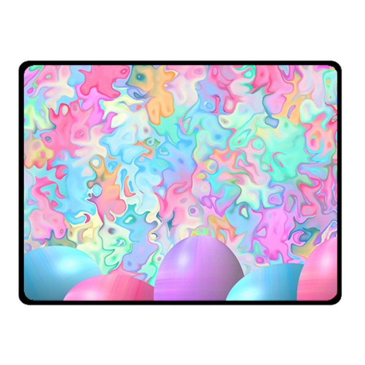 Eggs Happy Easter Rainbow Fleece Blanket (Small)