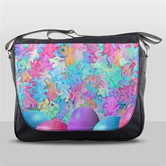 Eggs Happy Easter Rainbow Messenger Bag