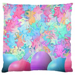 Eggs Happy Easter Rainbow Standard Flano Cushion Case (one Side)