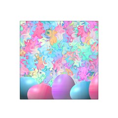 Eggs Happy Easter Rainbow Satin Bandana Scarf