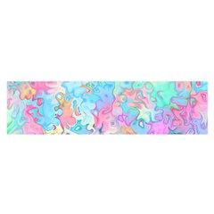 Eggs Happy Easter Rainbow Satin Scarf (oblong)