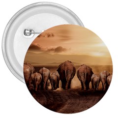 Elephant Dust Road Africa Savannah 3  Buttons by HermanTelo