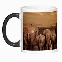 Elephant Dust Road Africa Savannah Morph Mugs by HermanTelo