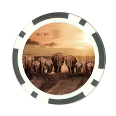 Elephant Dust Road Africa Savannah Poker Chip Card Guard